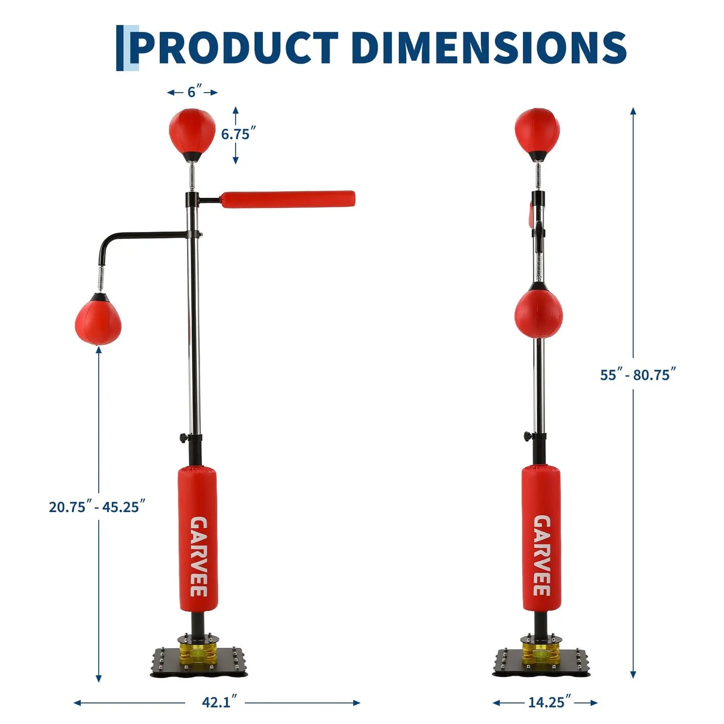 Free Standing Punching Bag With Stand And Two Speed Balls