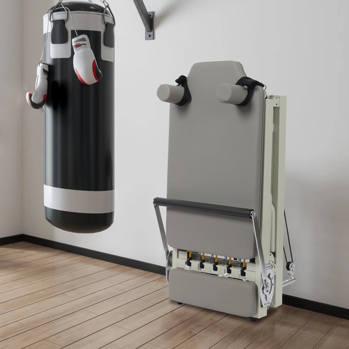 Foldable Pilates Reformer Machine For Home Fitness