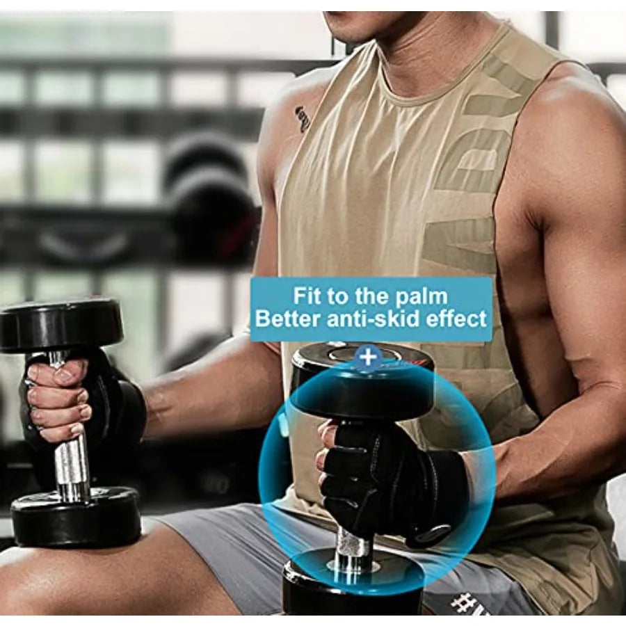 Workout Gloves for Men with Wrist Wraps Gym Fitness Gloves