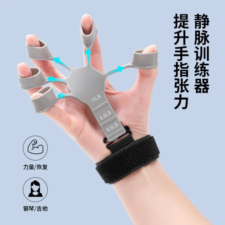 Portable Adjustable Silicone Finger Grip Trainer For Forearm And Wrist