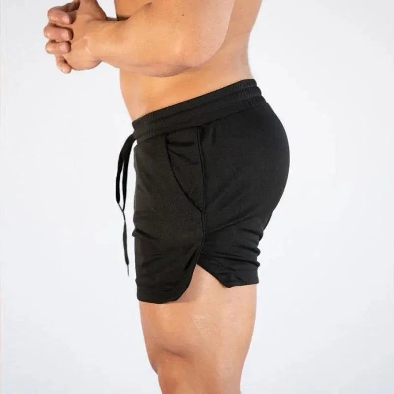 Casual Men Summer Fitness Shorts With Elastic Waist And Pockets