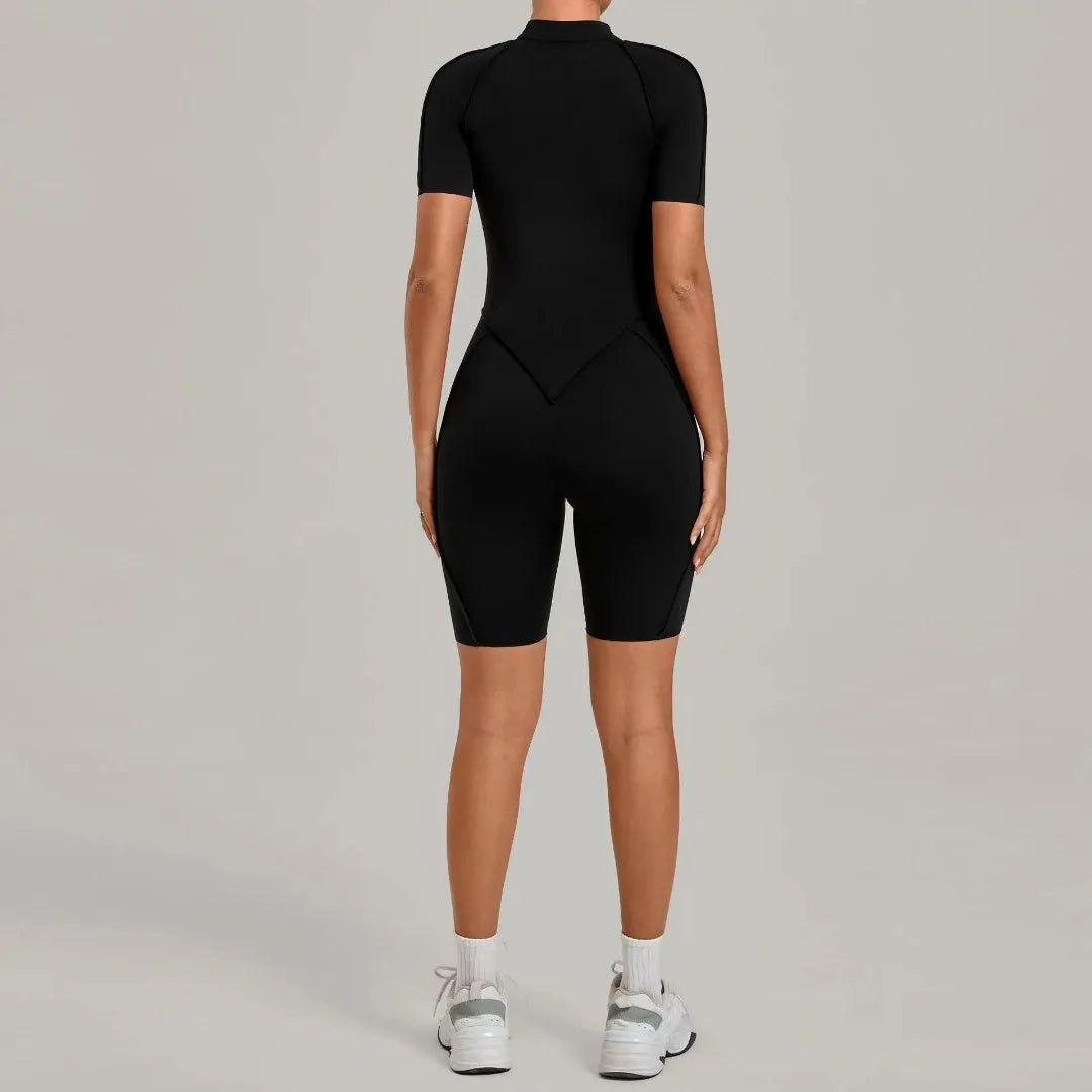 NANLUAN Women's Yoga Jumpsuit Half Zip Bodysuit for Workout