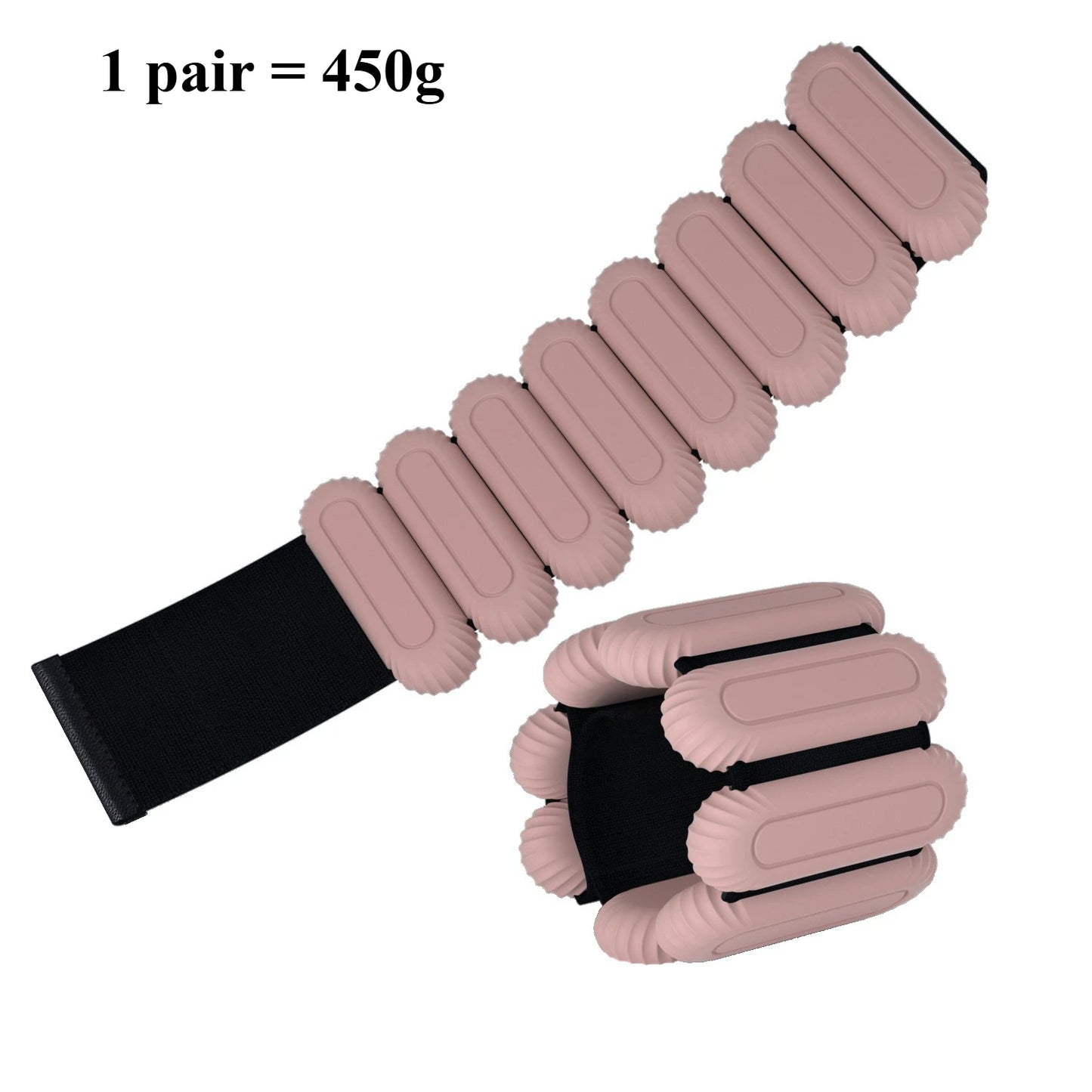 Ankle And Wrist Weights Set 1 Pair 450g 900g Adjustable