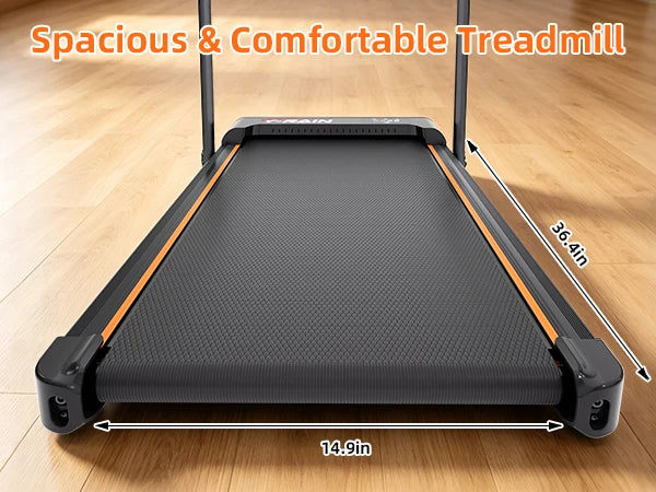 Foldable Electric Treadmill With Manual Incline For Quiet Home Workouts