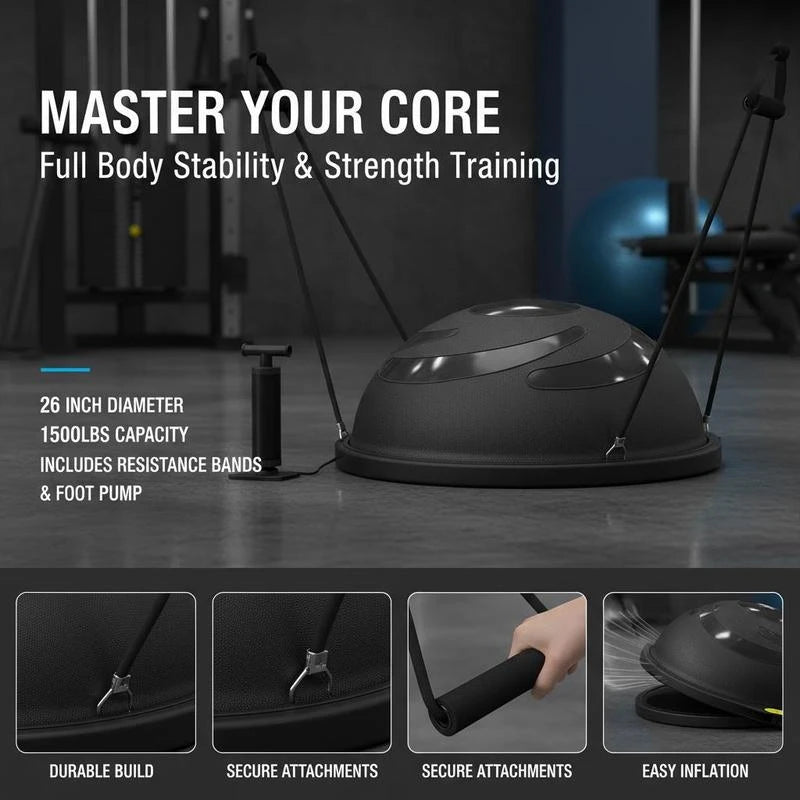 1500lb Capacity Stability Balance Trainer With Bands And Pump