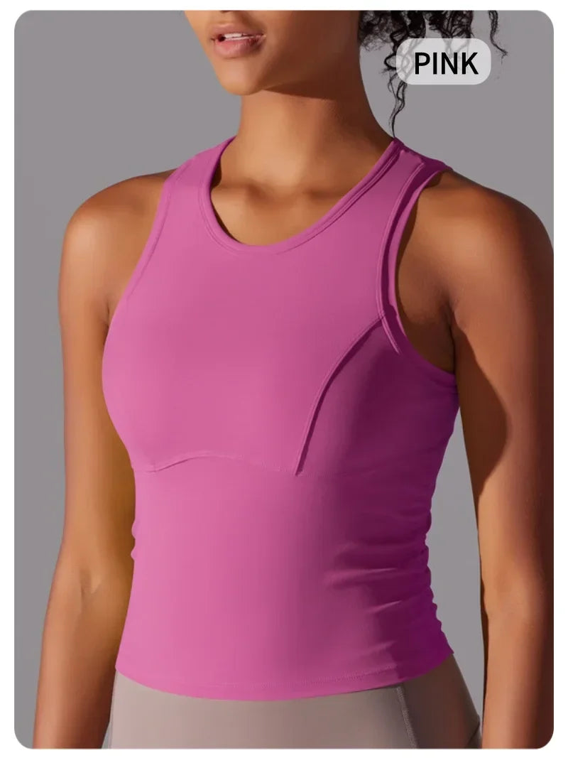 MIML Womens Nylon DoubleSided Sports Vest For Running And Yoga