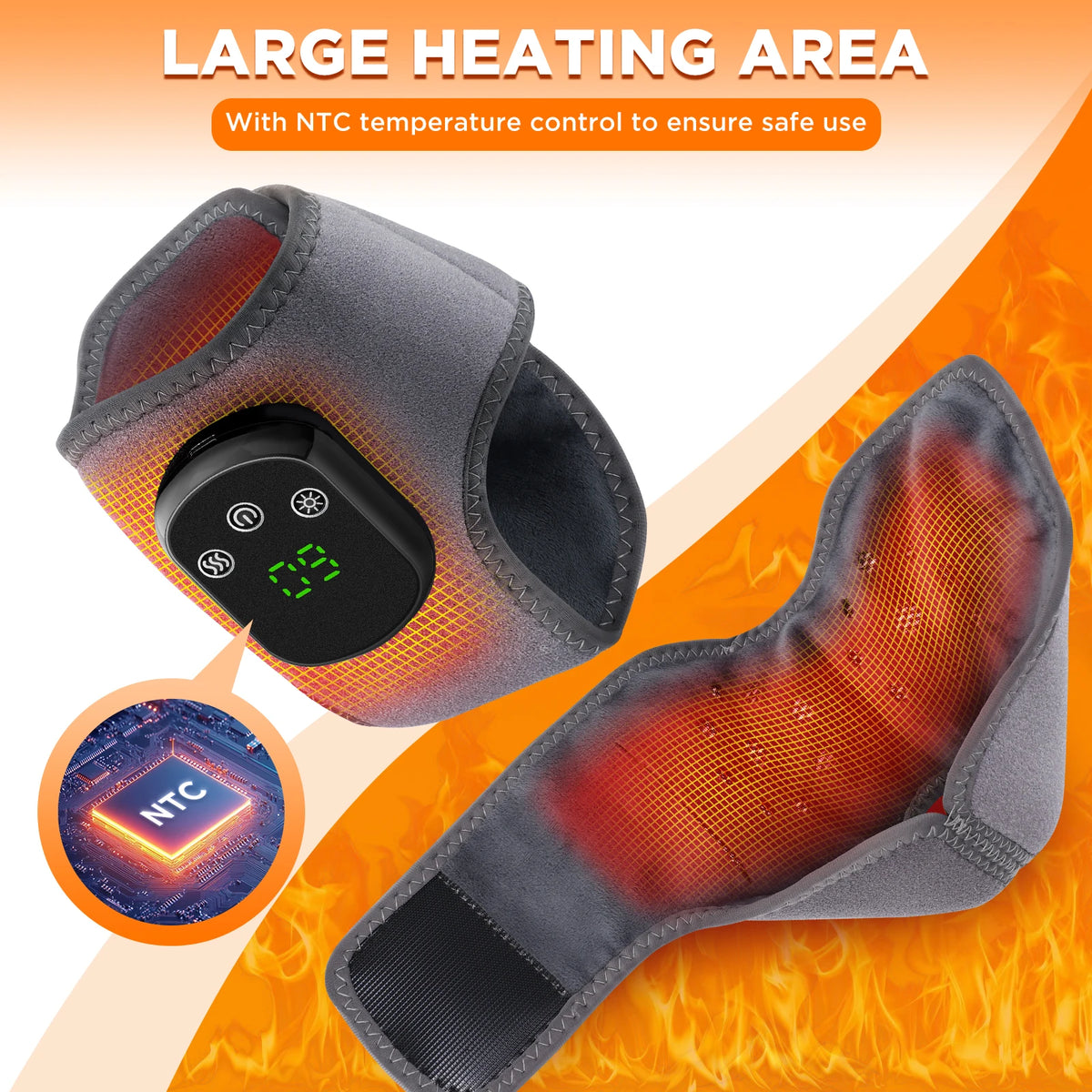 Hailicare Rechargeable Heated Ankle Brace With Vibration Support