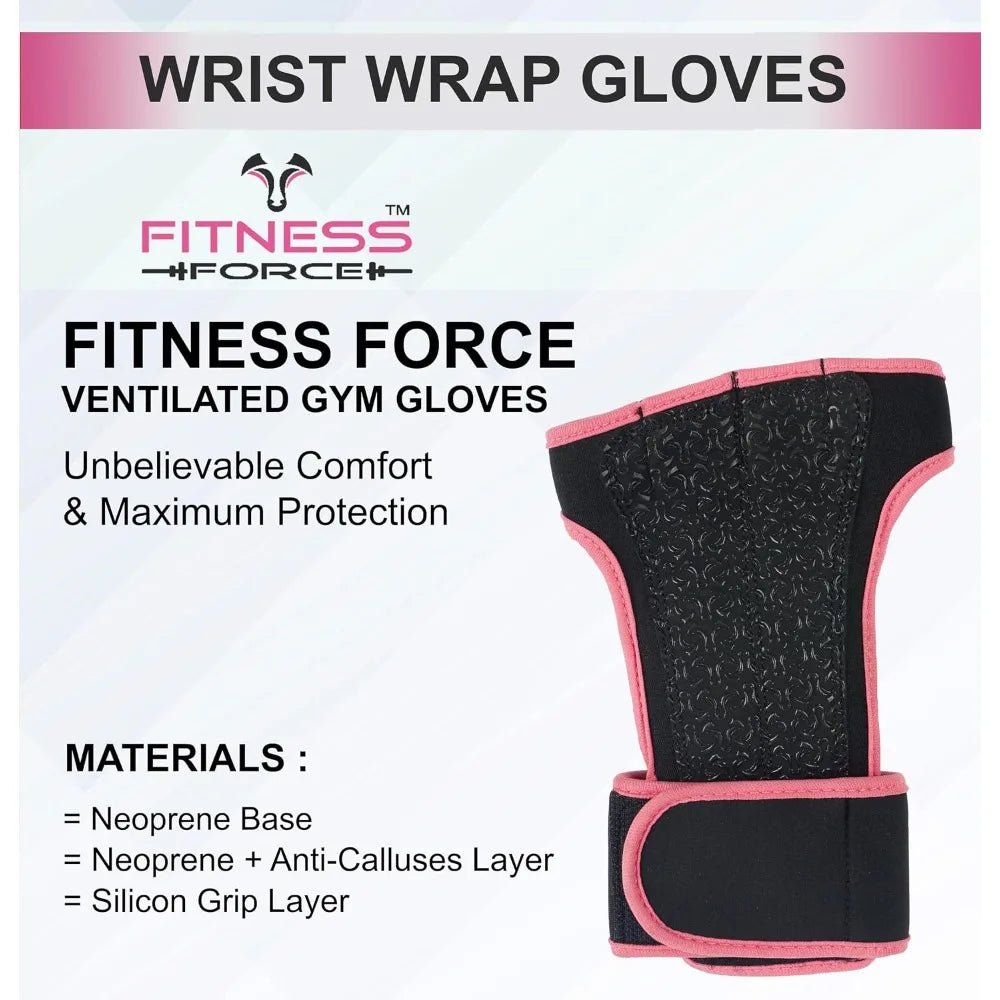 Ventilated Weightlifting Gloves With Built In Wrist Support