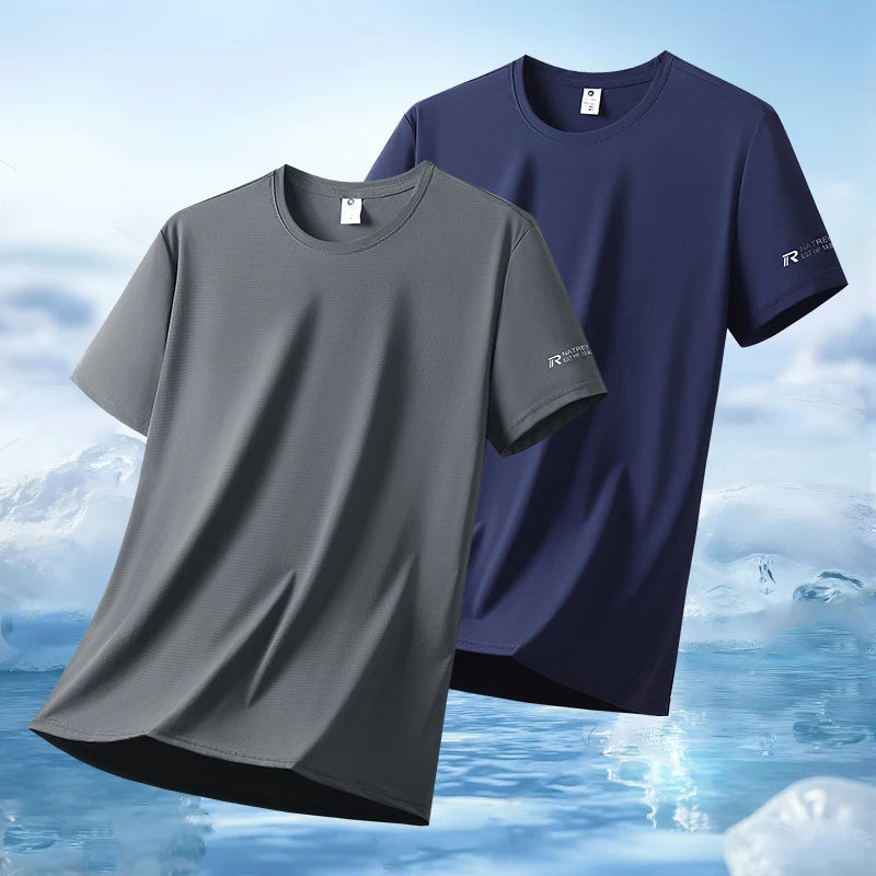 Unisex Quick Dry Ice Silk T Shirt Polyester Breathable Sports Top