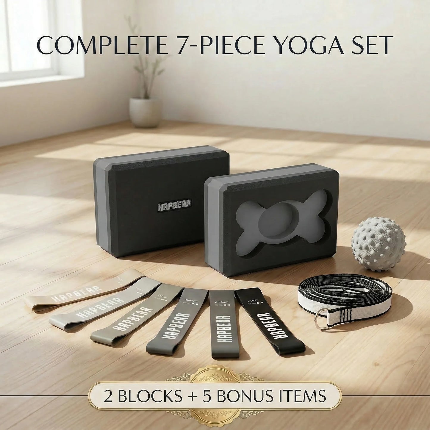 Yoga Blocks 2 Pack Non Slip EVA For Deep Stretching