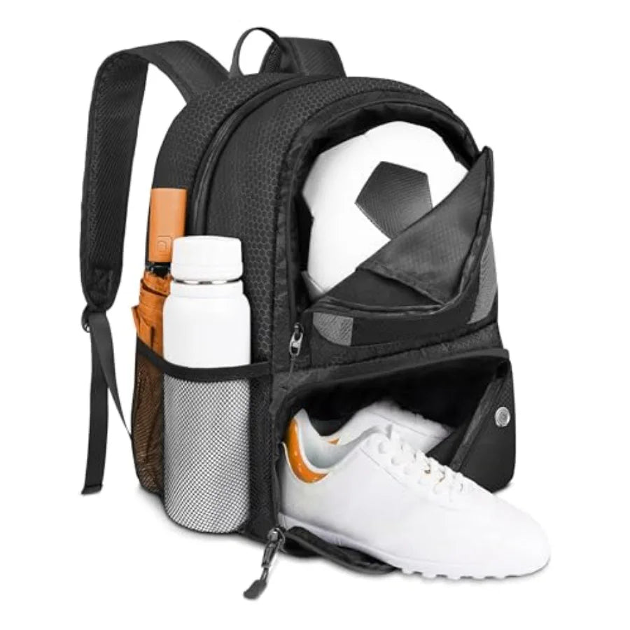 Soccer Backpack, with Ball Holder, Water resistant Sport Equipment Bags Fit Basketball Volleyball Football