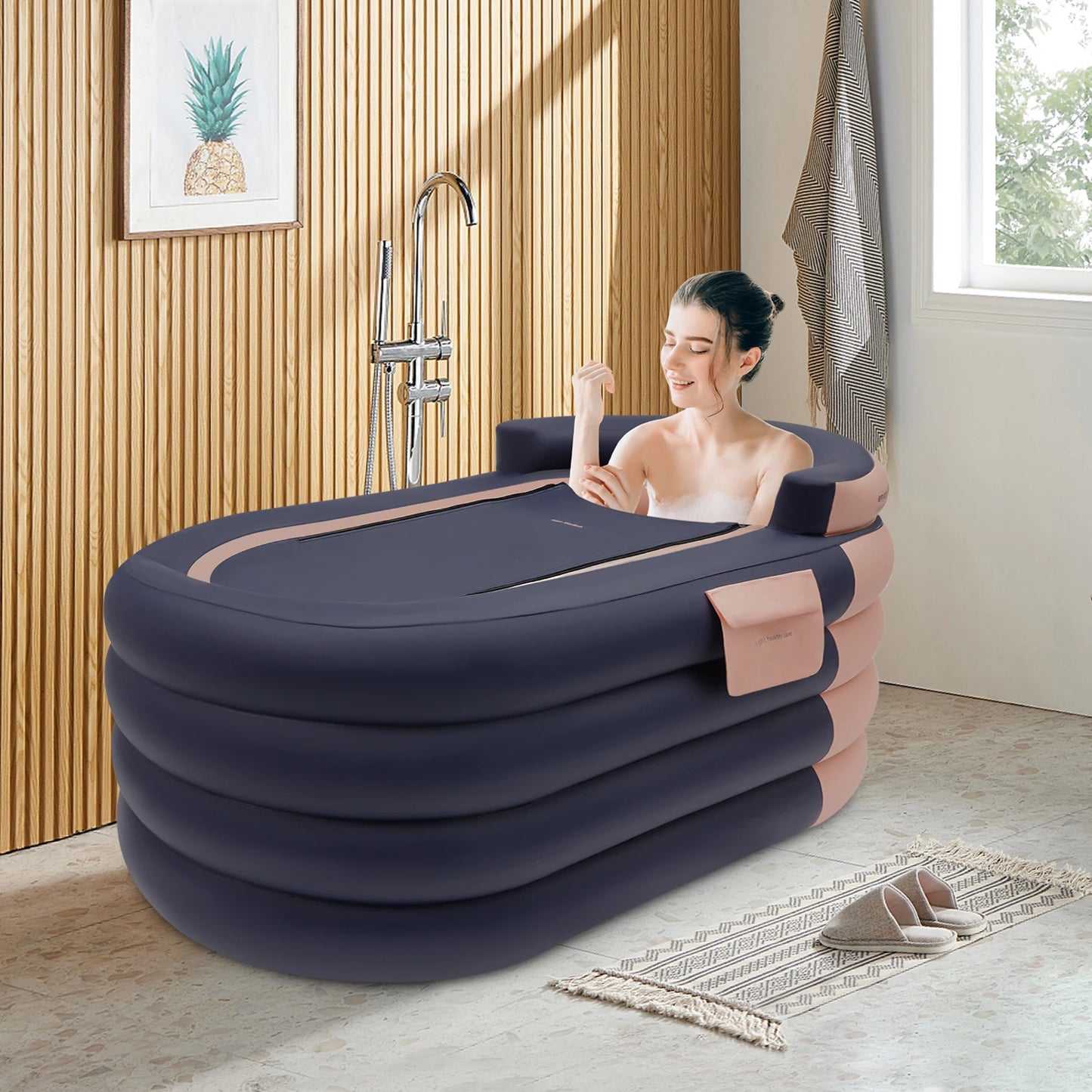 Inflatable Adult Bathtub With Electric Air Pump USB Drainage Pipe