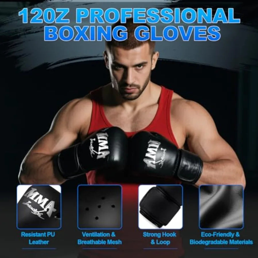 Punching Bag Set 4Ft With 12oz Gloves For MMA Kickboxing
