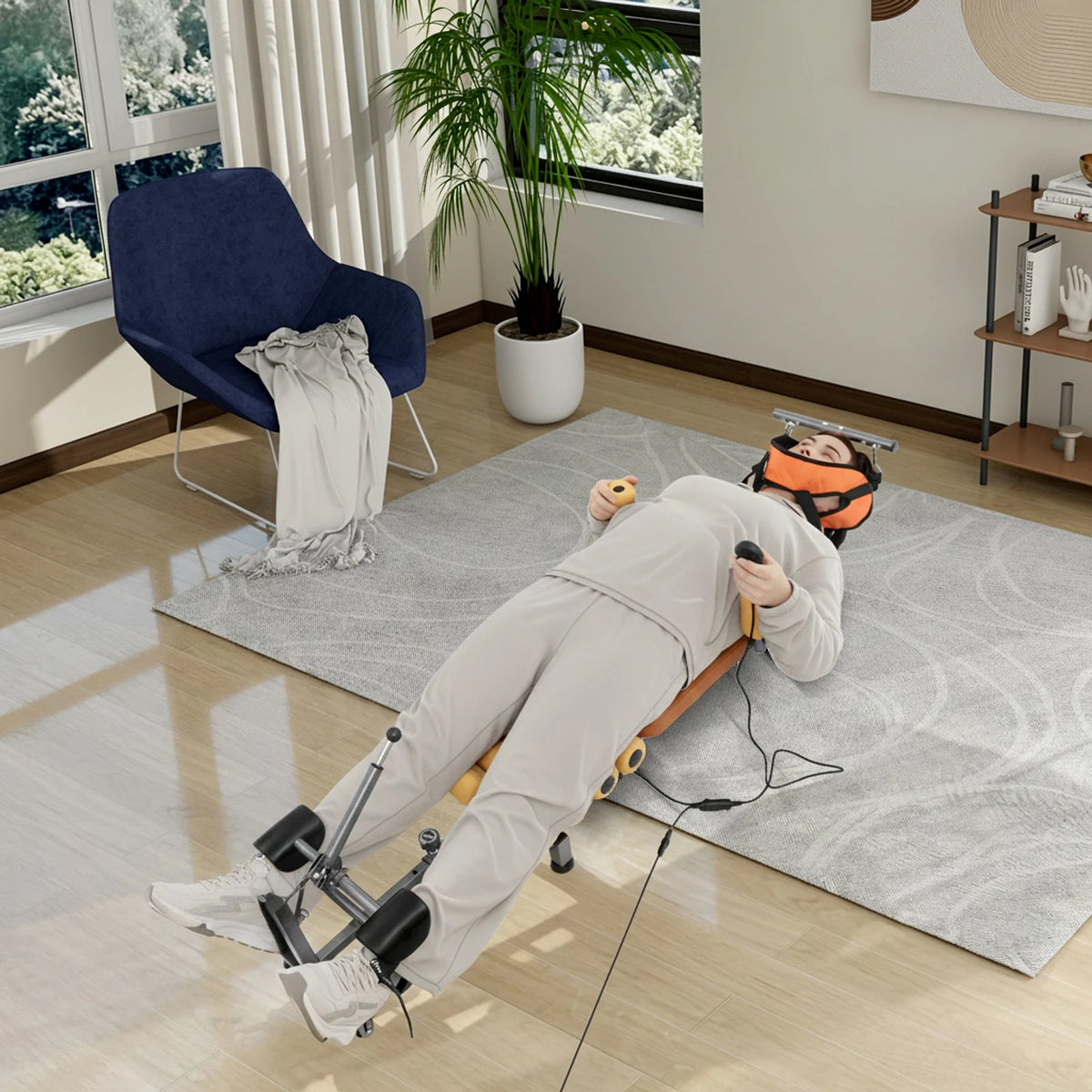 Electric Stretching Bench For Back And Body Muscle Relief
