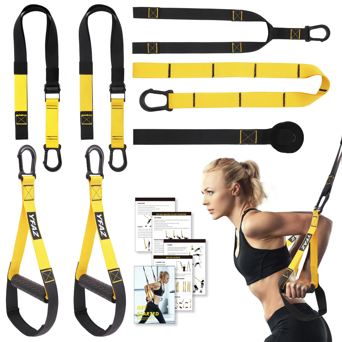YFAZ Suspension Resistance Training Kit For Home And Outdoor Workouts
