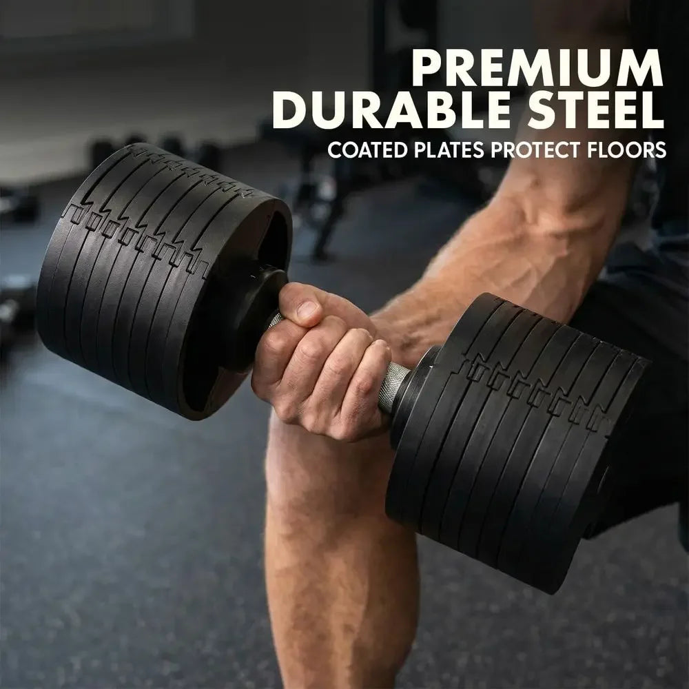 Adjustable Dumbbells Cast Iron Strength Training Home Gym Equipment