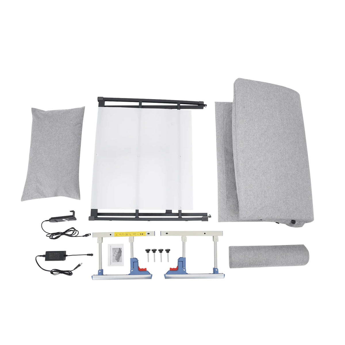 330lbs 50W Electric Lifting Bed Backrest 2-70° 3000N·m Auxiliary Bed Backrest With High-elasticity Sponge for Elderly/Disabled Care Recovery, Sitting Reclining Back Support