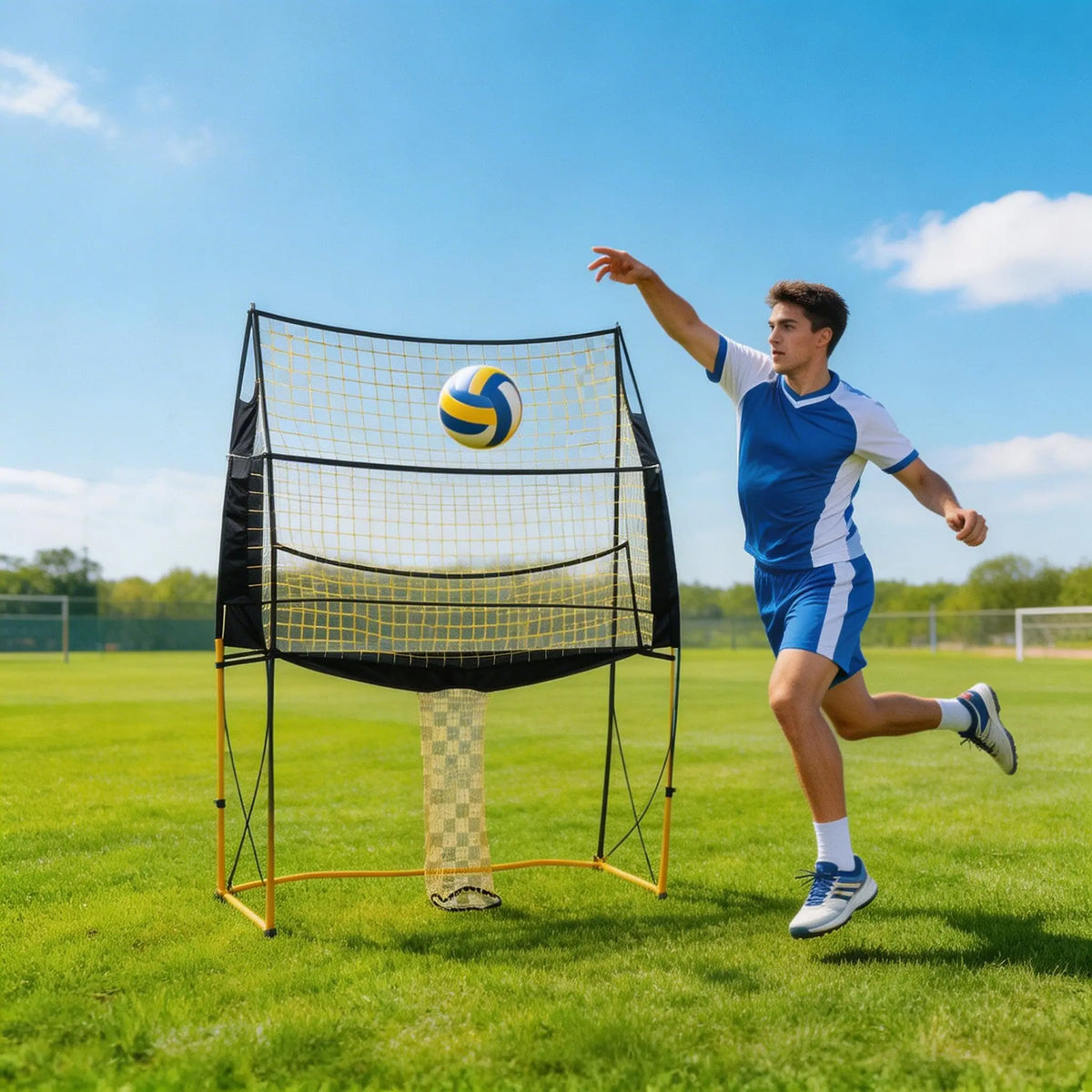 Adjustable Volleyball Training Net For Indoor Outdoor Skill Practice