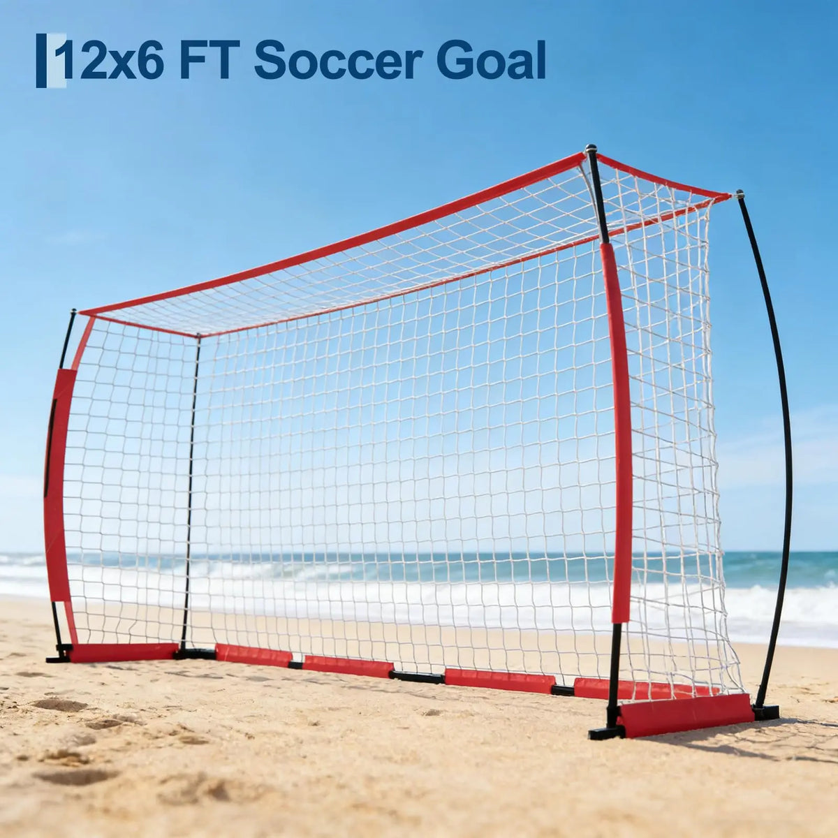 HiMISS Portable Foldable Soccer Goal With Heavy Duty Metal Frame