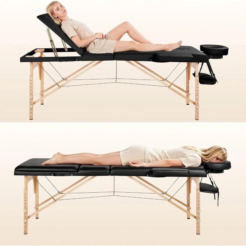 Professional Portable Folding Massage Table With Adjustable Height
