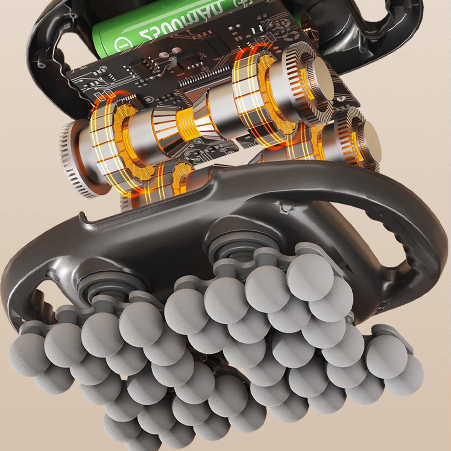 42-Node Electric Massage Roller With LCD Display For Full Body