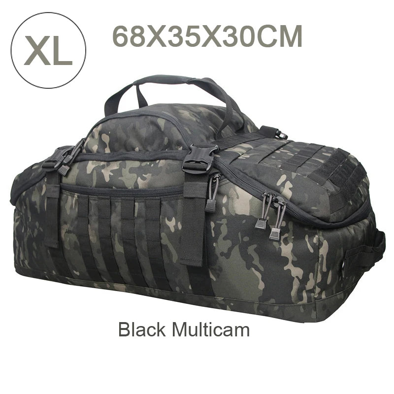 LQARMY 3 Way Duffle Bag With Backpack Crossbody Shoulder