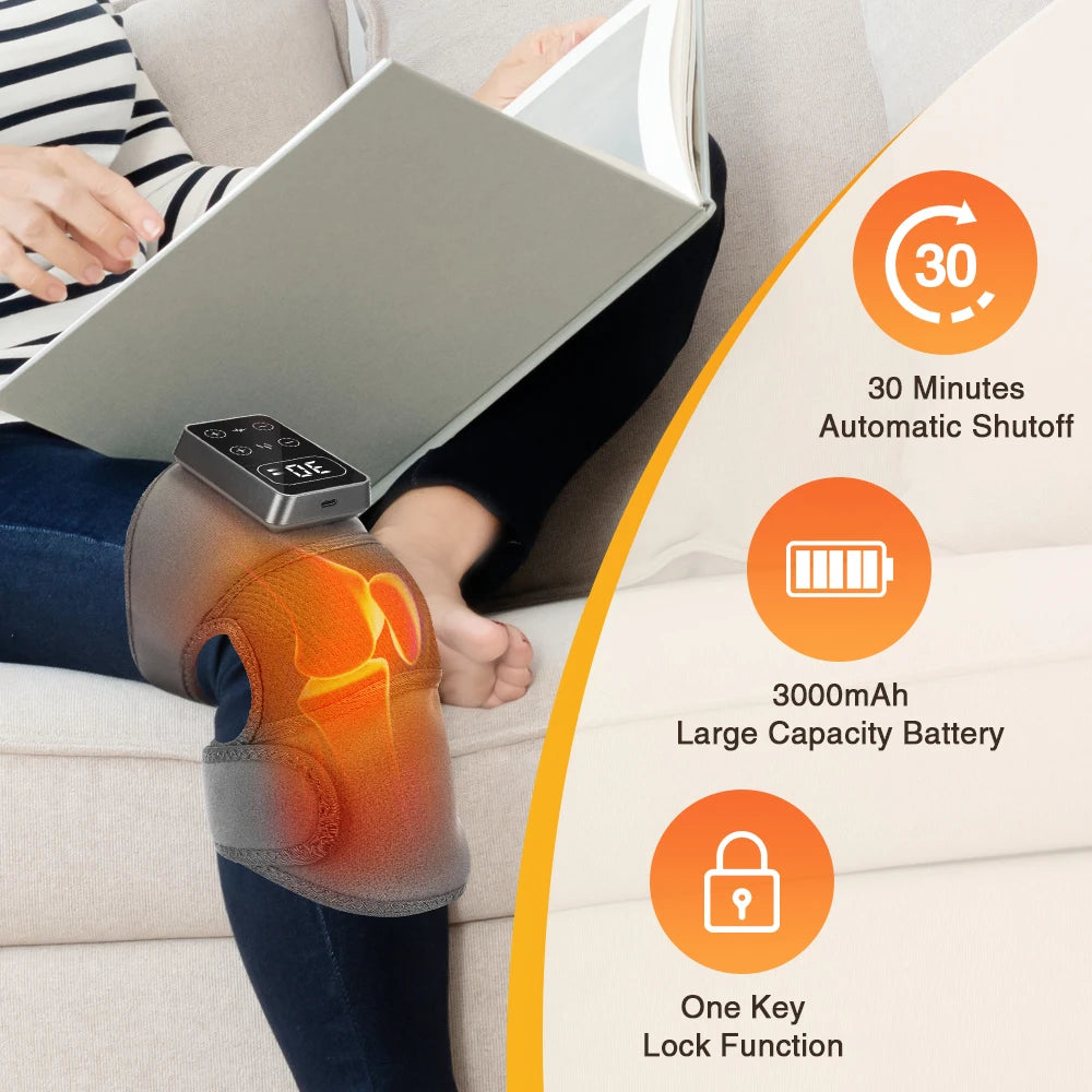 Hailicare Electric Knee Massager With Five Heating Levels And Vibration