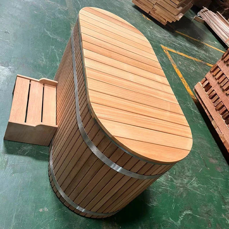 Luxury Natural Cedar Ice Bath Cold Plunge Spa Tub Home