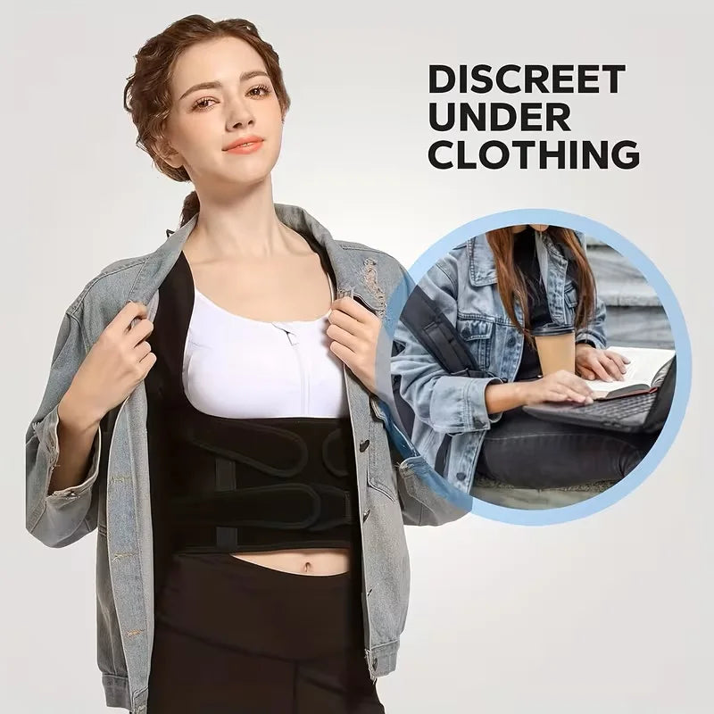 Adjustable Back Posture Strap With Neck Support And Shoulder Pads