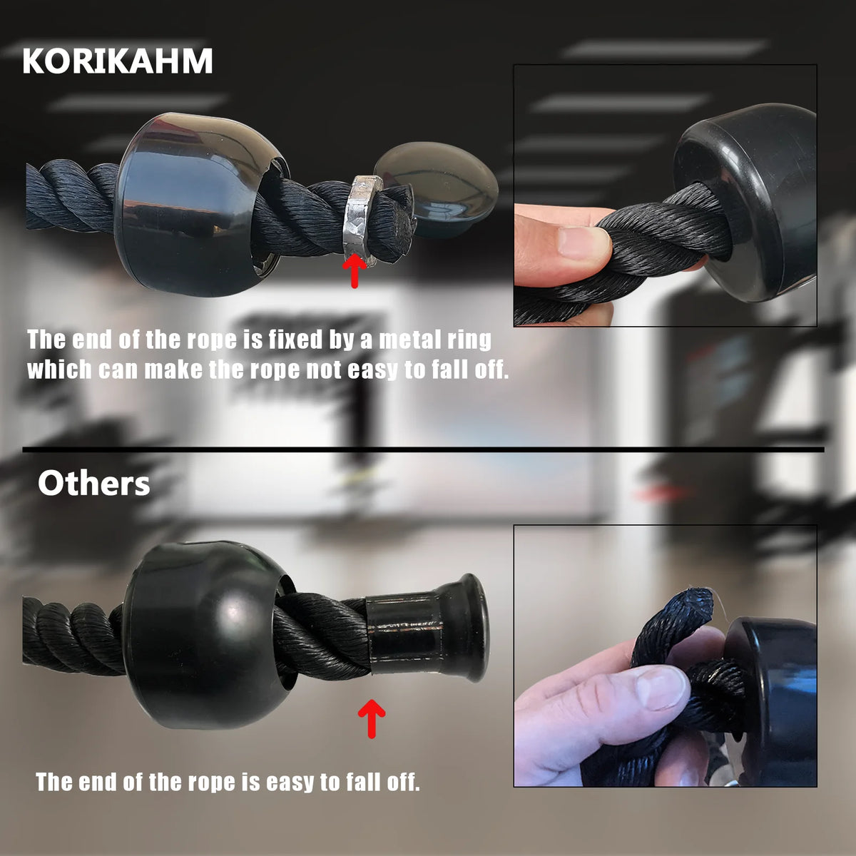 MARSAFIT Tricep Rope Cable Machine Attachment For Strength Training
