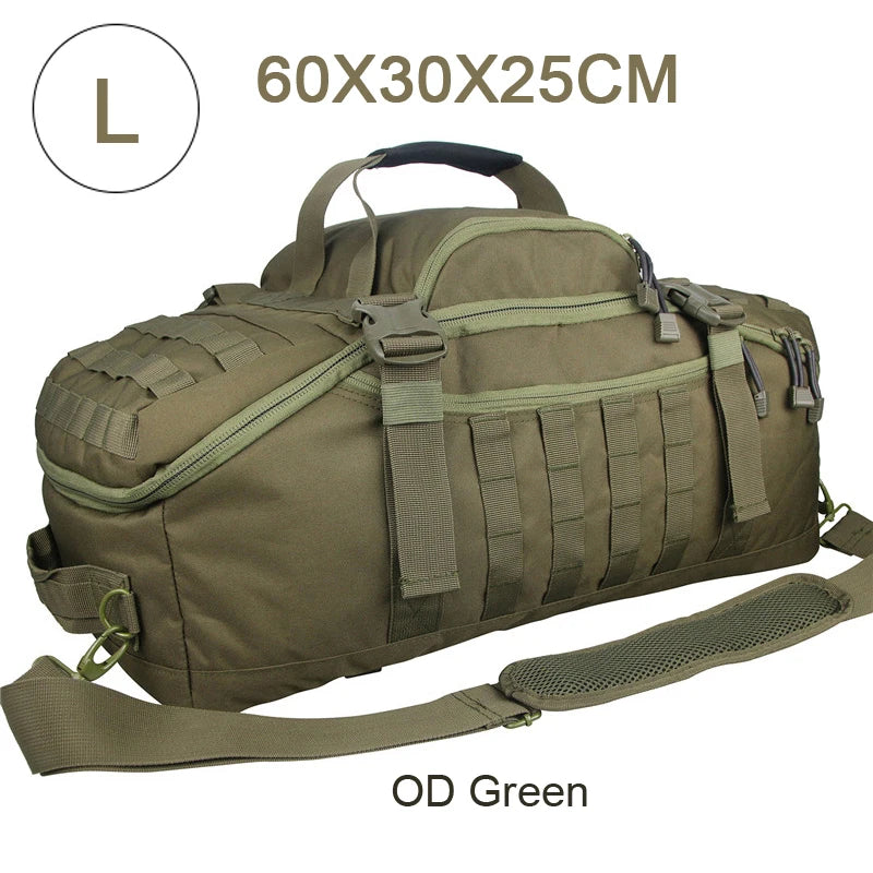 LQARMY 3 Way Duffle Bag With Backpack Crossbody Shoulder