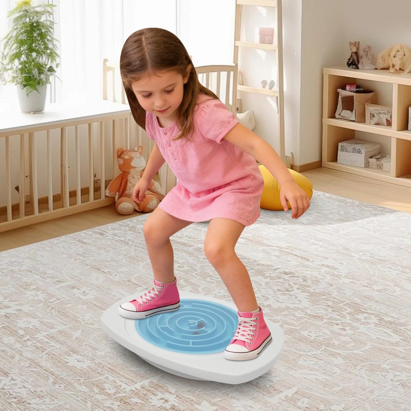 Kids Balance Board With Three Disks For Indoor Coordination