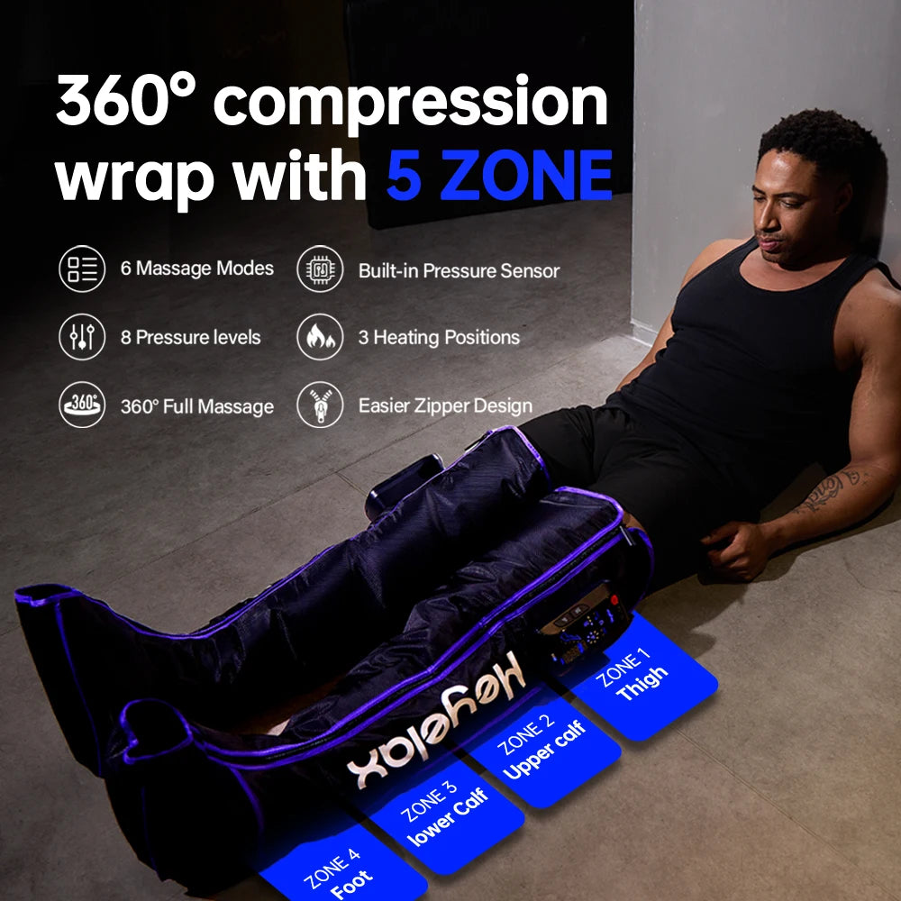 Heyelax Leg Compression Massager Cordless For Circulation And Pain Relief