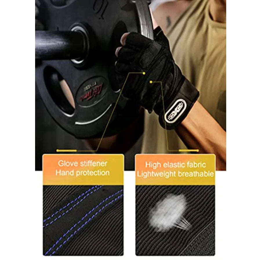 Workout Gloves for Men with Wrist Wraps Gym Fitness Gloves