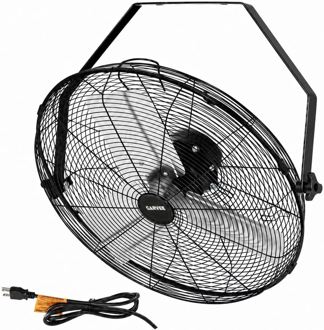 18/20 Inch Metal Wall Mount Fan, Aluminum Industrial Wall Fan, 120V 60Hz US Plug, High‑Speed Ventilation Fan for Garage Warehouse Workshop Commercial Use