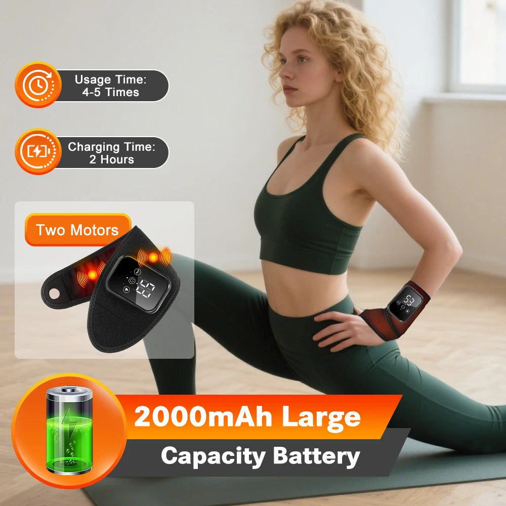 Cordless Heated Hand Wrist Massager With Vibration And Three Modes