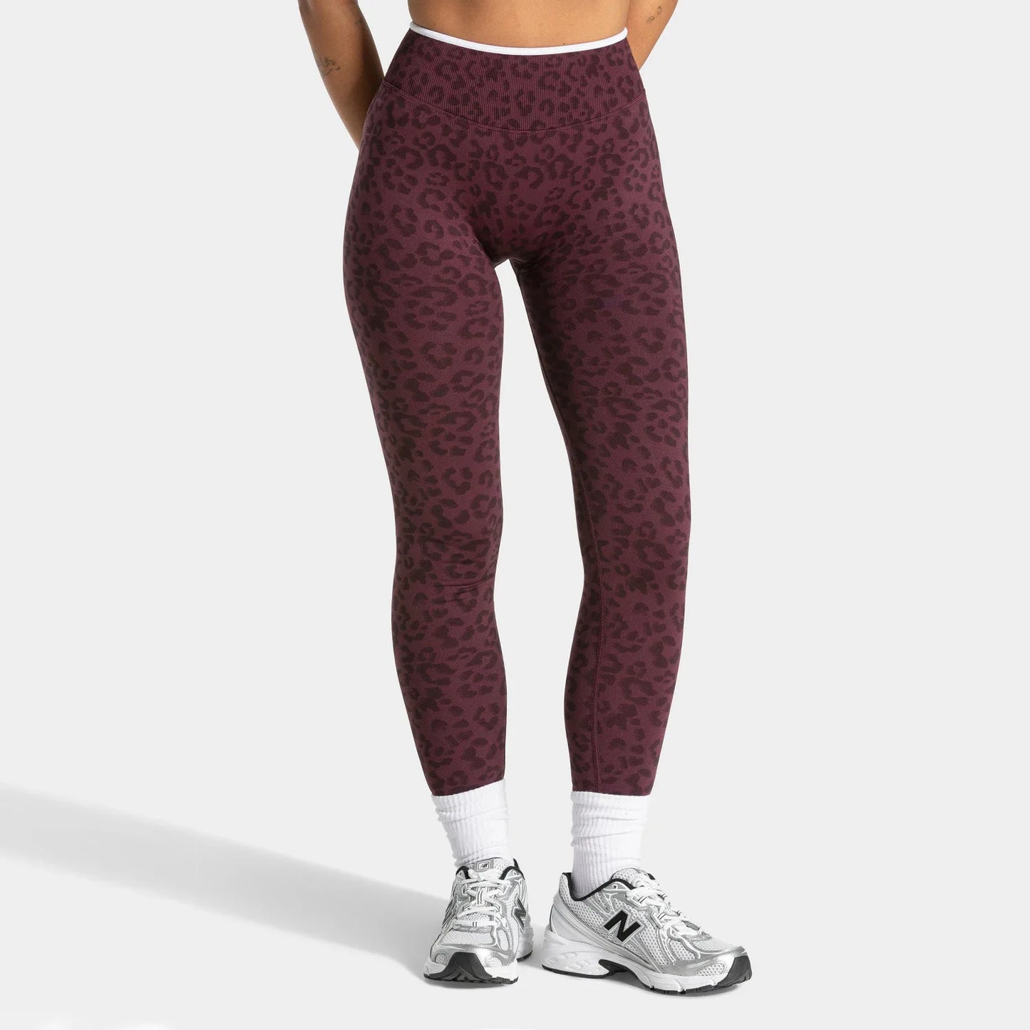 Everwanted Leopard Print Yoga Set Racerback Sports Bra High Waisted Leggings
