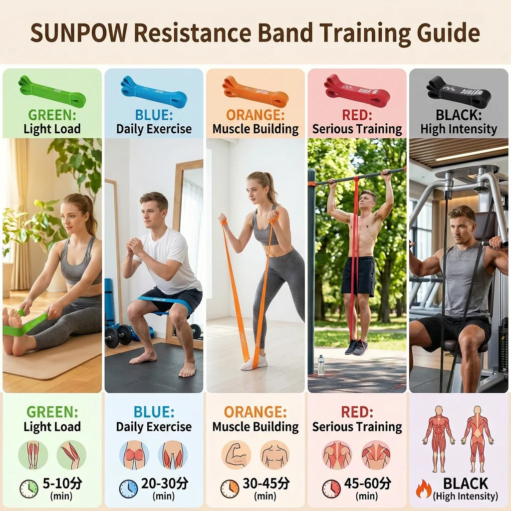 Pull Up Assistance Bands Set Of 5 Heavy Duty Latex