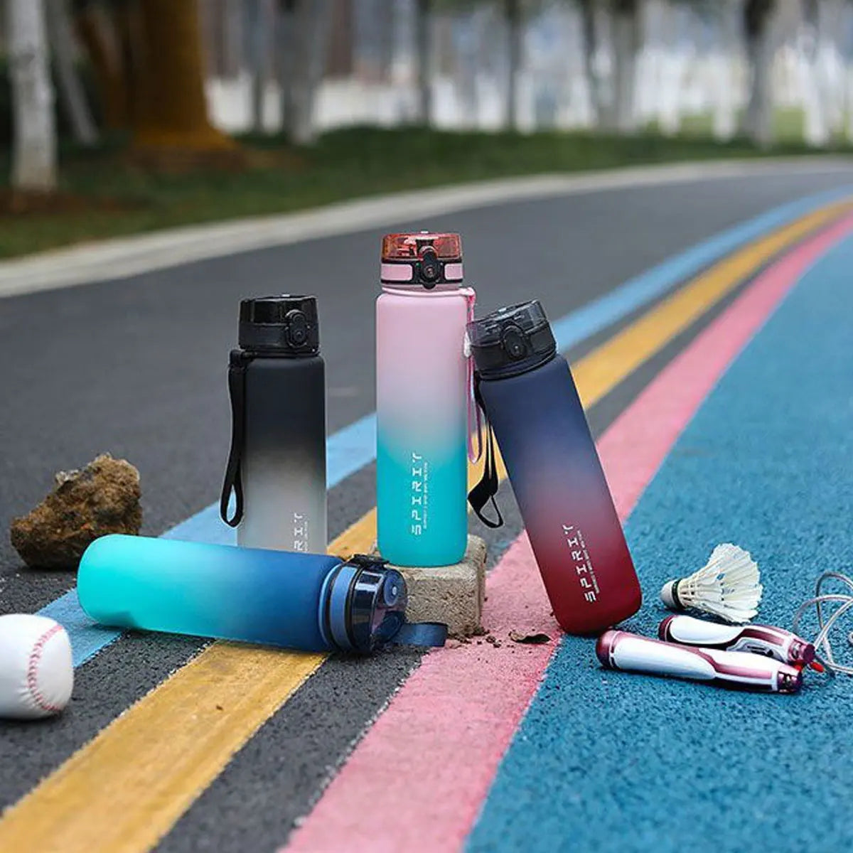 WIFEFUN Gradient Water Bottle Eco Friendly Outdoor Gym