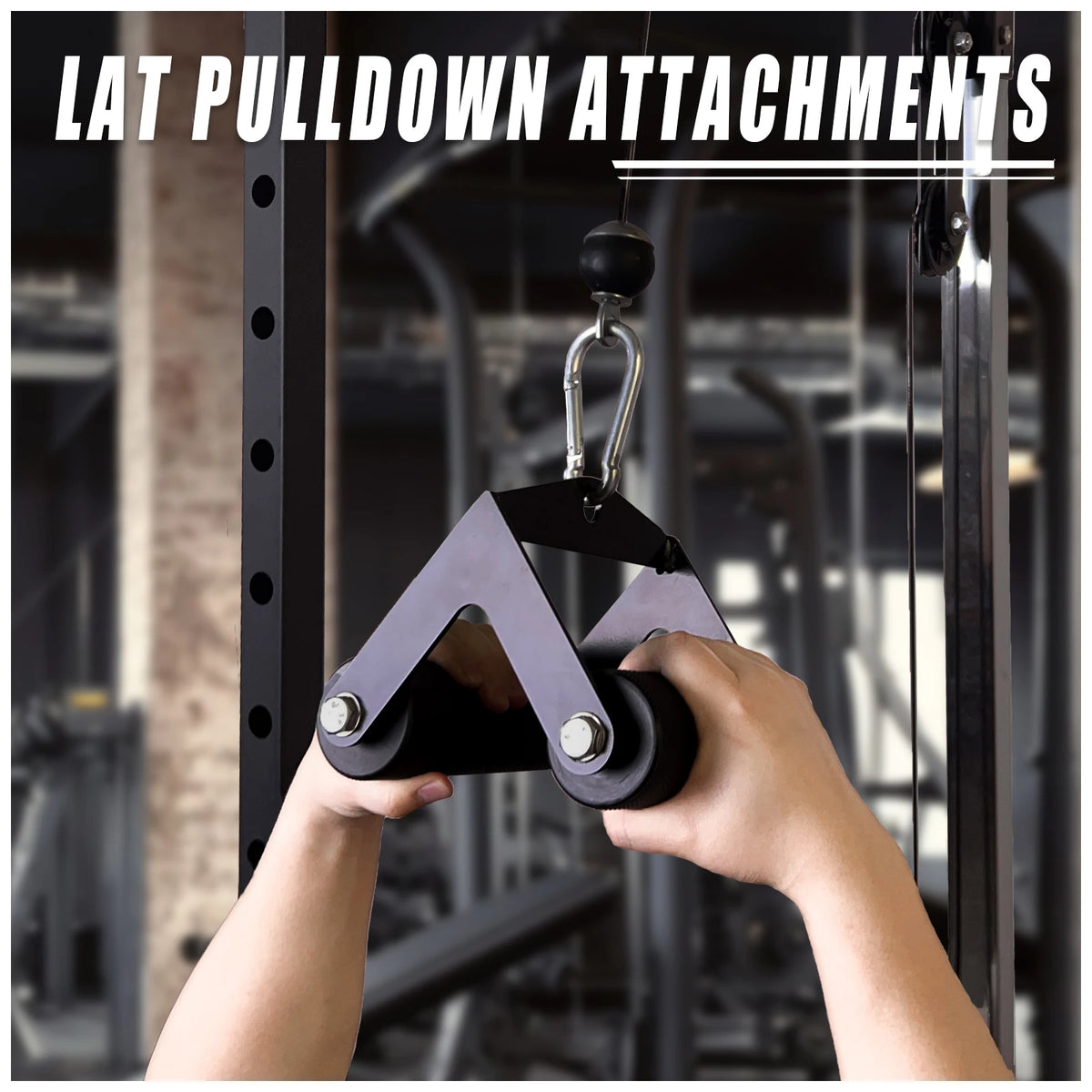 MARSAFIT Lat Pulldown Double D Handle Cable Attachments Gym Handles