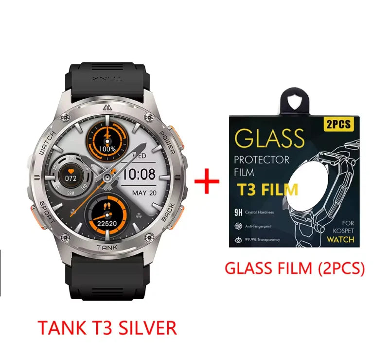 KOSPET TANK T3 Smartwatch With Calls Fitness Tracking And AMOLED