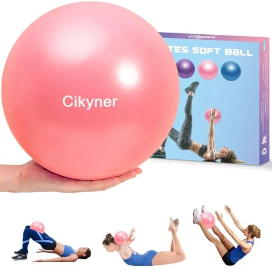 Soft Pilates Exercise Ball With Inflation Straw For Yoga Fitness