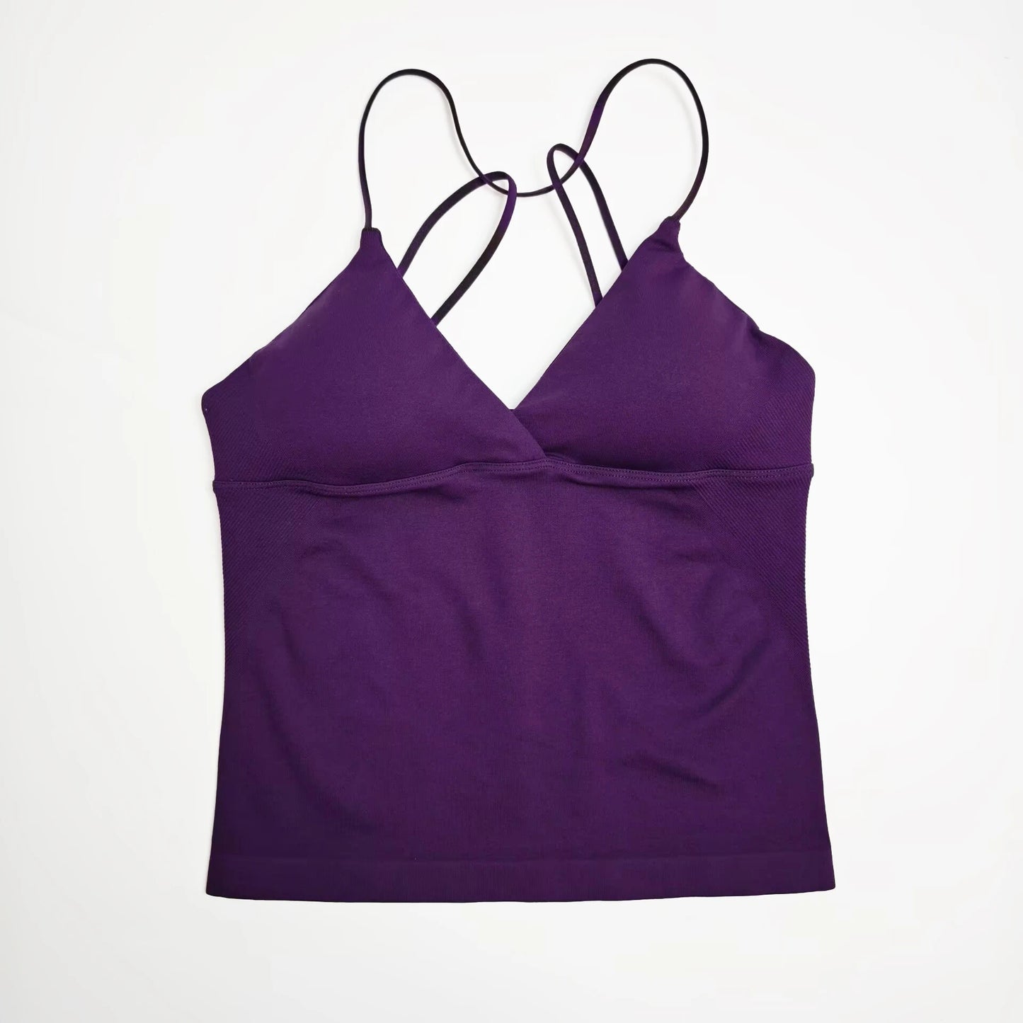 NCLAGEN Vision Twist Front Longline Top Women Seamless Yoga Tank