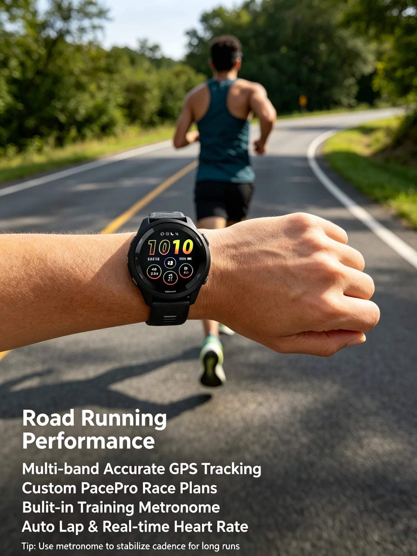 Garmin Forerunner 265 GPS Running Smartwatch With Health Tracking