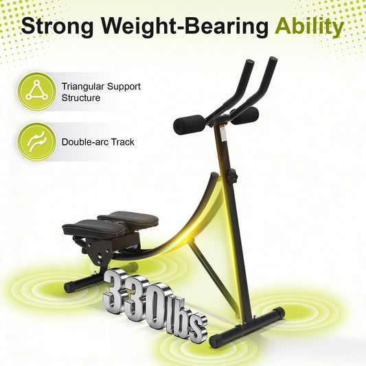 Ab Machine With LED Display, 330lbs Capacity, Foldable Home Gym