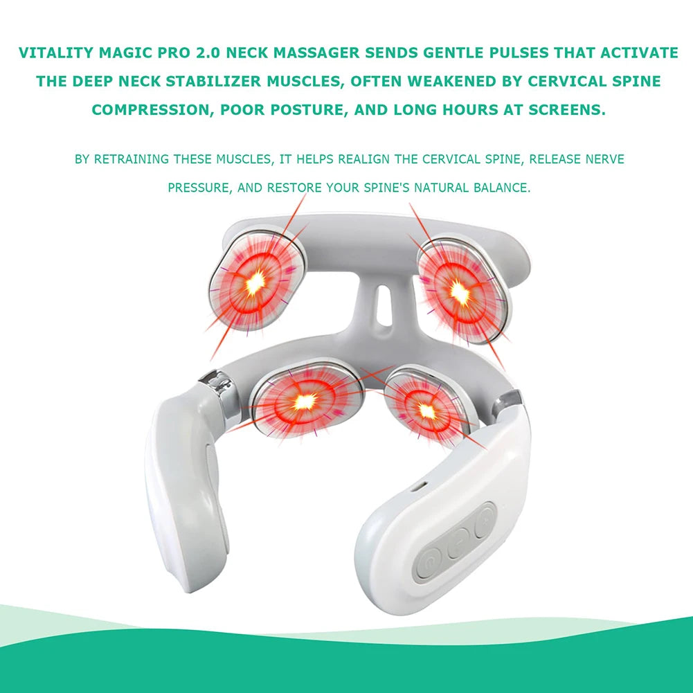 Portable Four Head Electric Back Massager For Muscle Relief