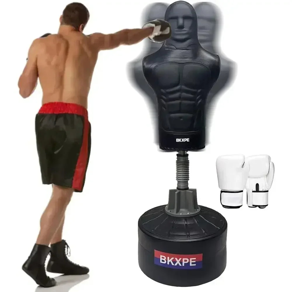 Free Standing Leather Punching Bag For Boxing And MMA Training