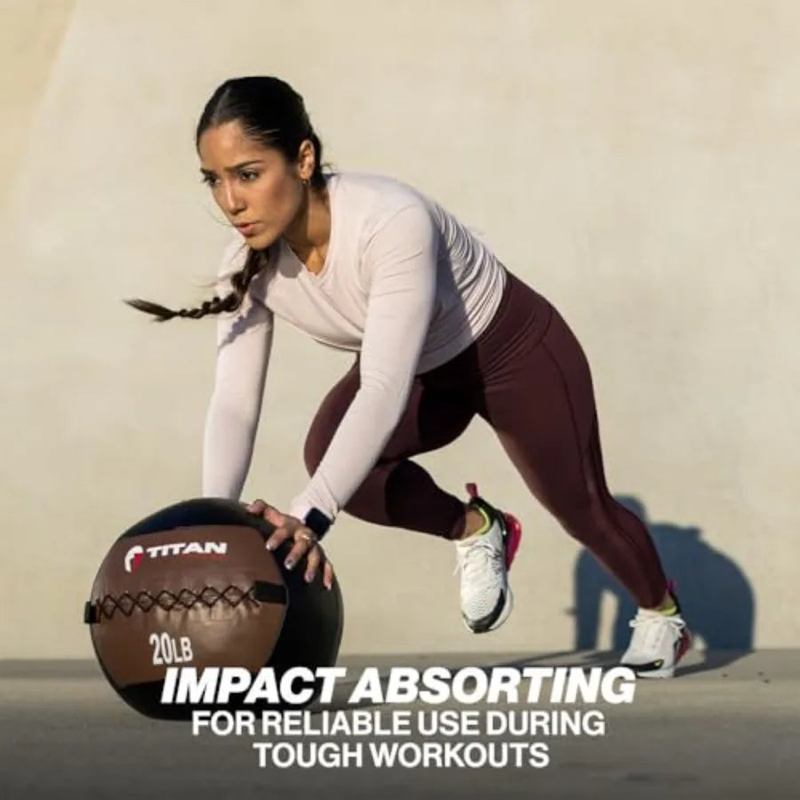 Durable Leather Wall Ball For Medicine Ball Strength Training
