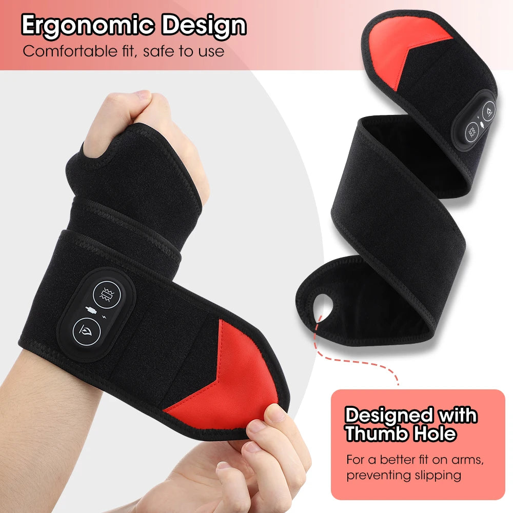 Hailicare Light Therapy Massage Wrap For Hands Wrists Knees Cordless