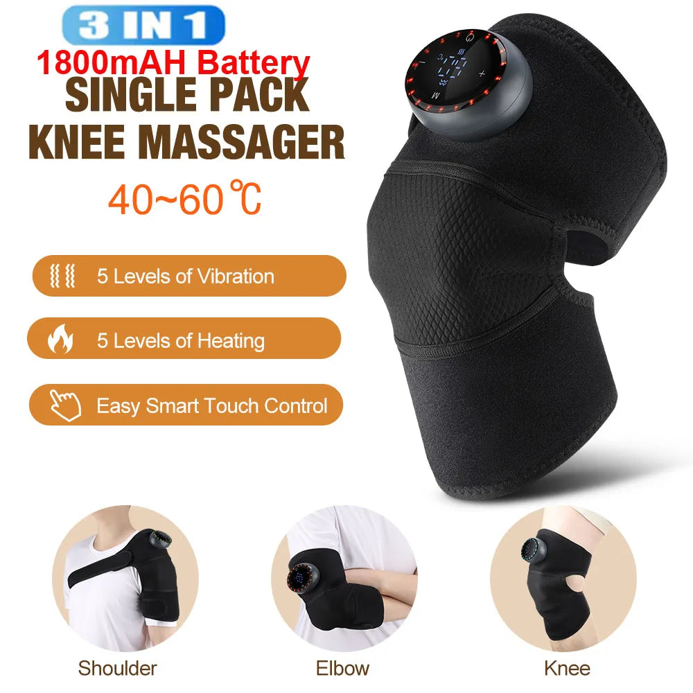 Hailicare Electric Knee Massager With Five Heating Levels And Vibration